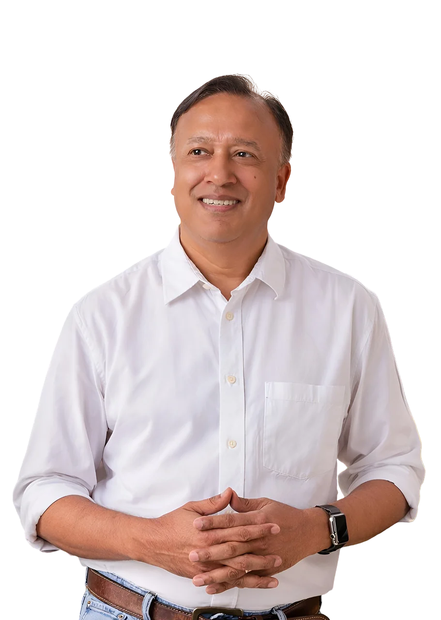 aseem on white polo